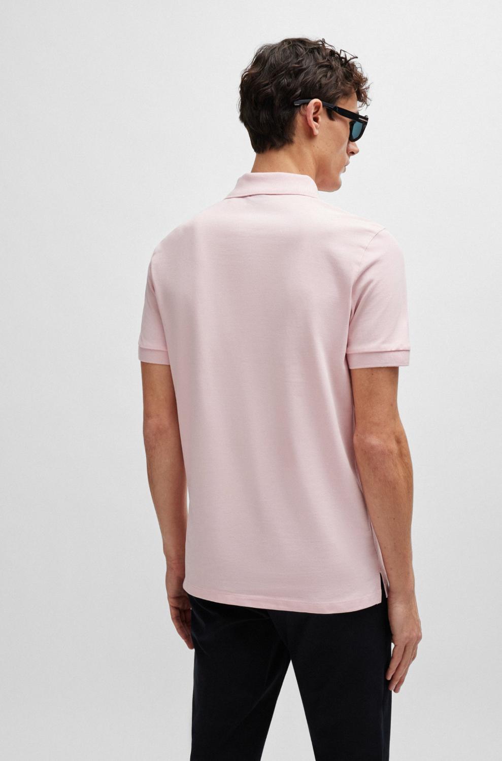BOSS polo Pallas regular fit-100% katoen-HEREN POLO'S & T-SHIRTS-Roze