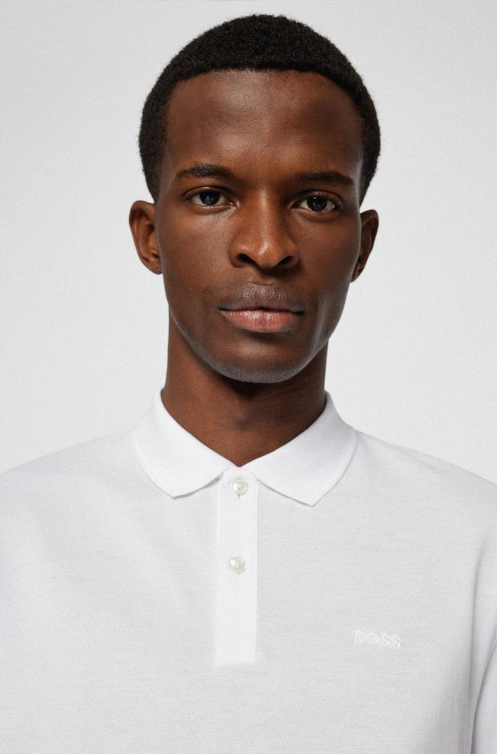 BOSS polo PALLAS regular fit-100% katoen-HEREN POLO'S & T-SHIRTS-Wit