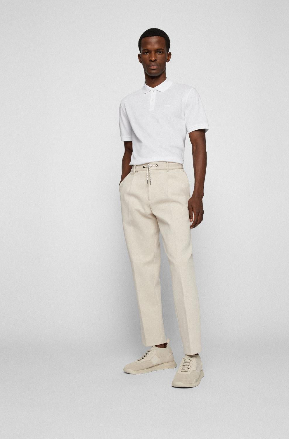 BOSS polo PALLAS regular fit-100% katoen-HEREN POLO'S & T-SHIRTS-Wit