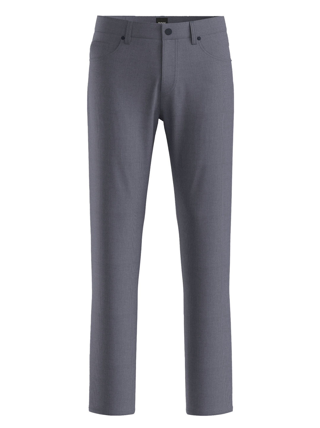 BOSS Regular Fit 5‑Pocket Broek H‑Re.Maine5 – Blau-97% katoen, 3% elastaan-HEREN BROEKEN-Blauw