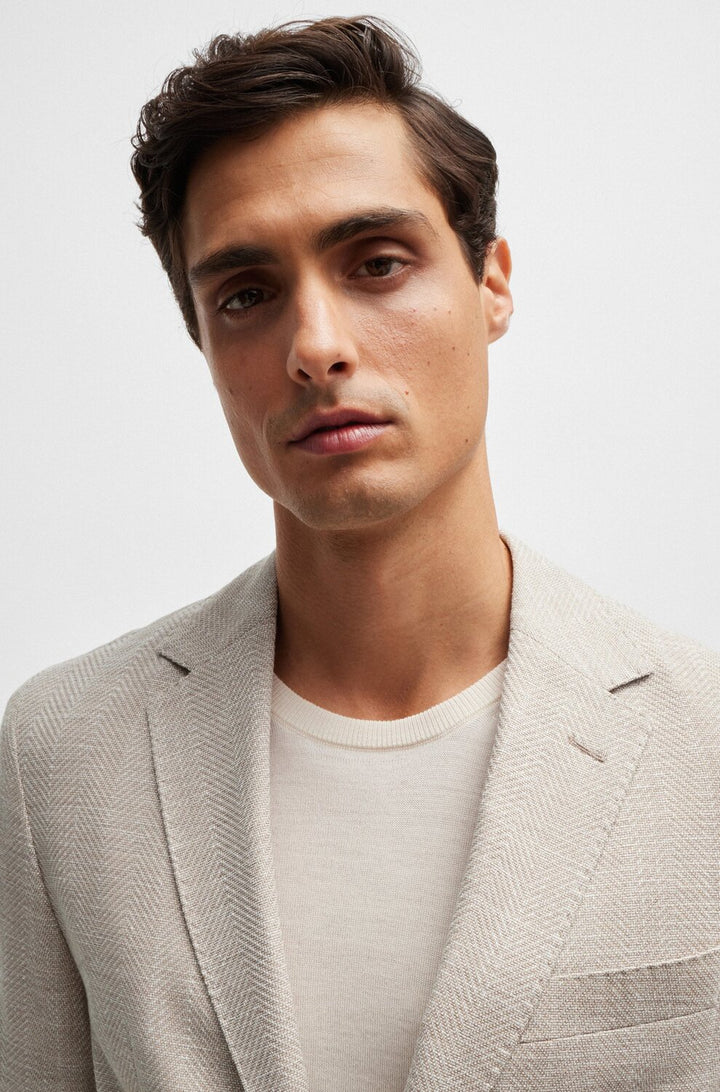 BOSS regular fit colbert-66% Katoen, 20% Viscose, 12% Linnen, 2% Elastan, Voering: 65% Polyester, 35% Katoen, Mouw: 100% 