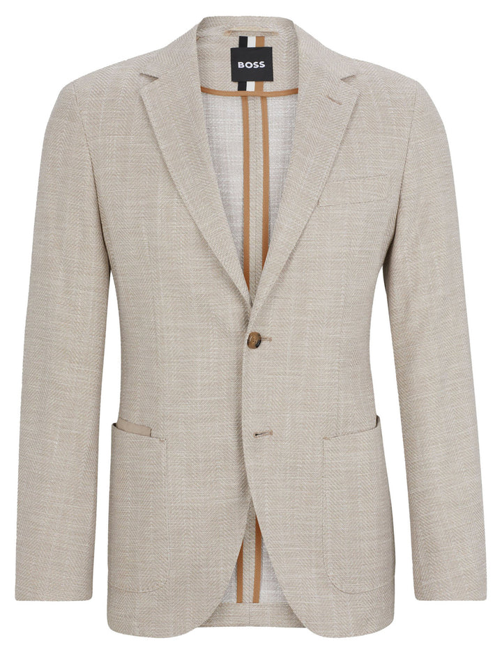 BOSS regular fit colbert-66% Katoen, 20% Viscose, 12% Linnen, 2% Elastan, Voering: 65% Polyester, 35% Katoen, Mouw: 100% 