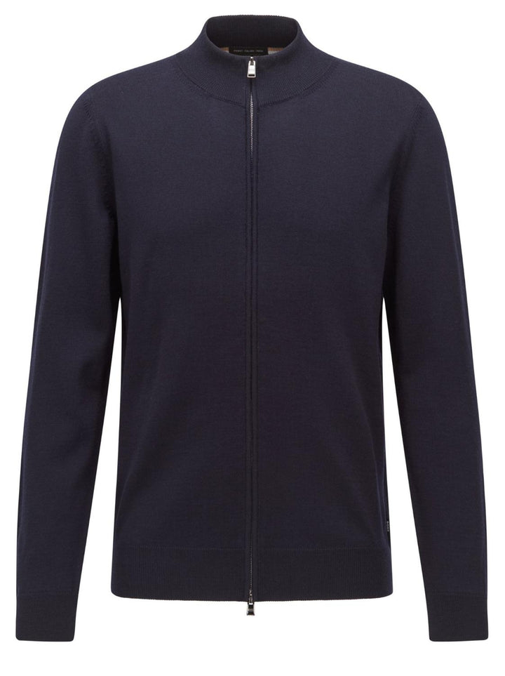 BOSS regular fit vest Balonso-100% wol-HEREN TRUIEN & VESTEN-Blauw