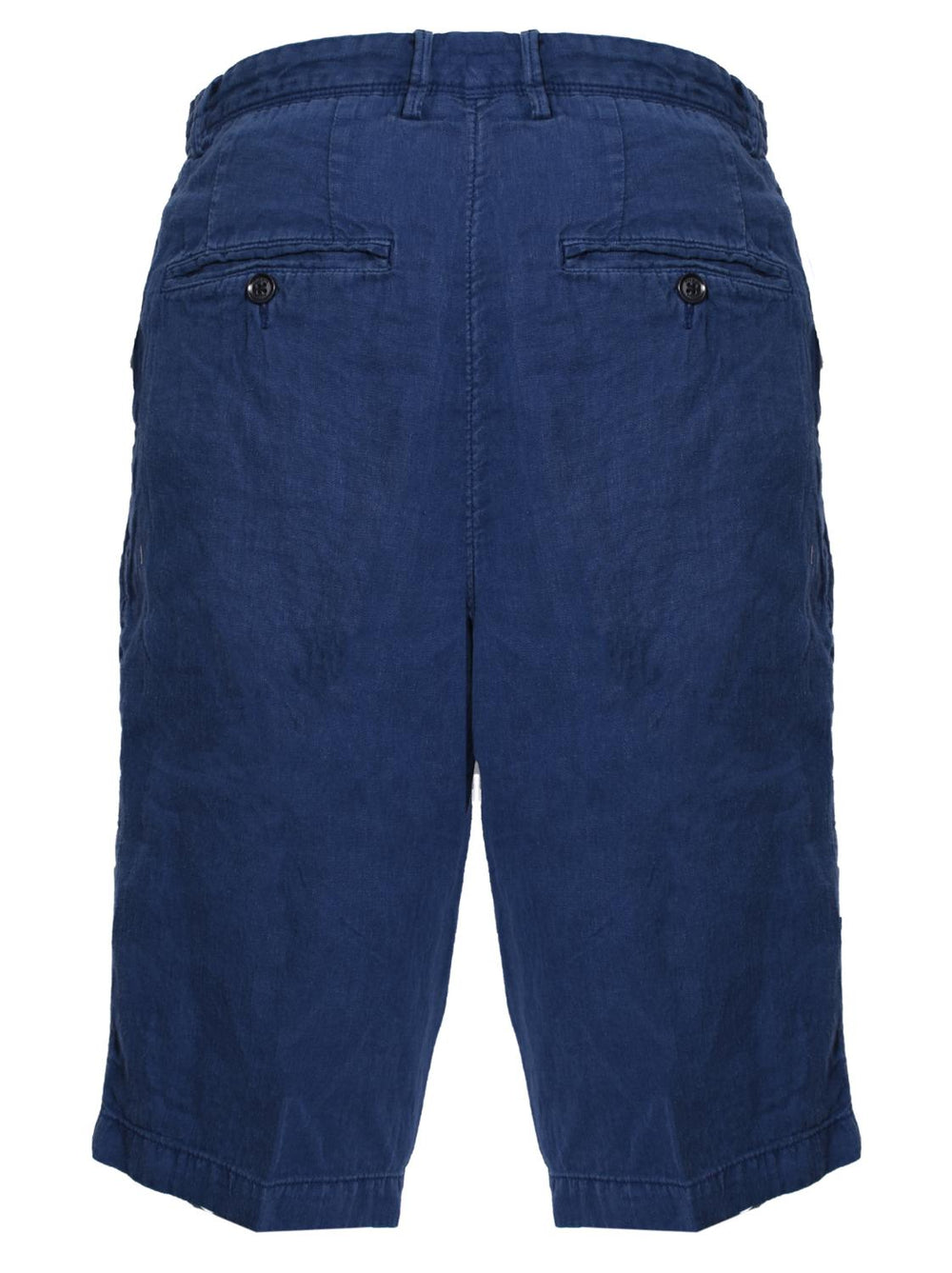 BOSS Rigan short-100% linnen-HEREN BROEKEN-Blauw