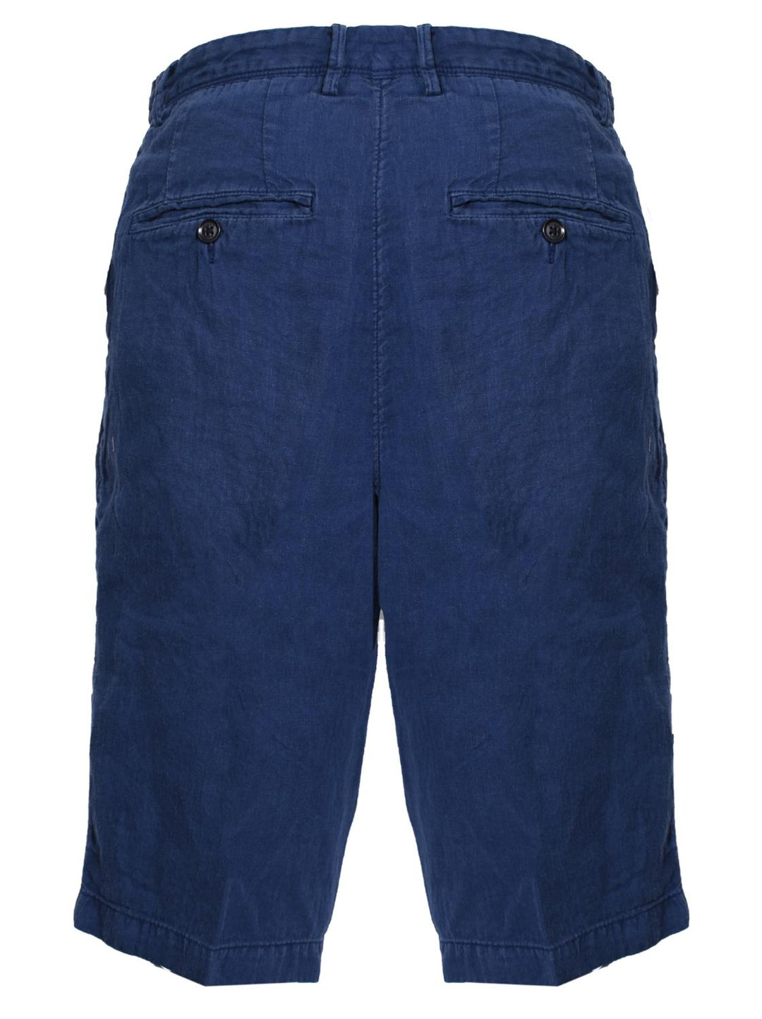 BOSS Rigan short-100% linnen-HEREN BROEKEN-Blauw