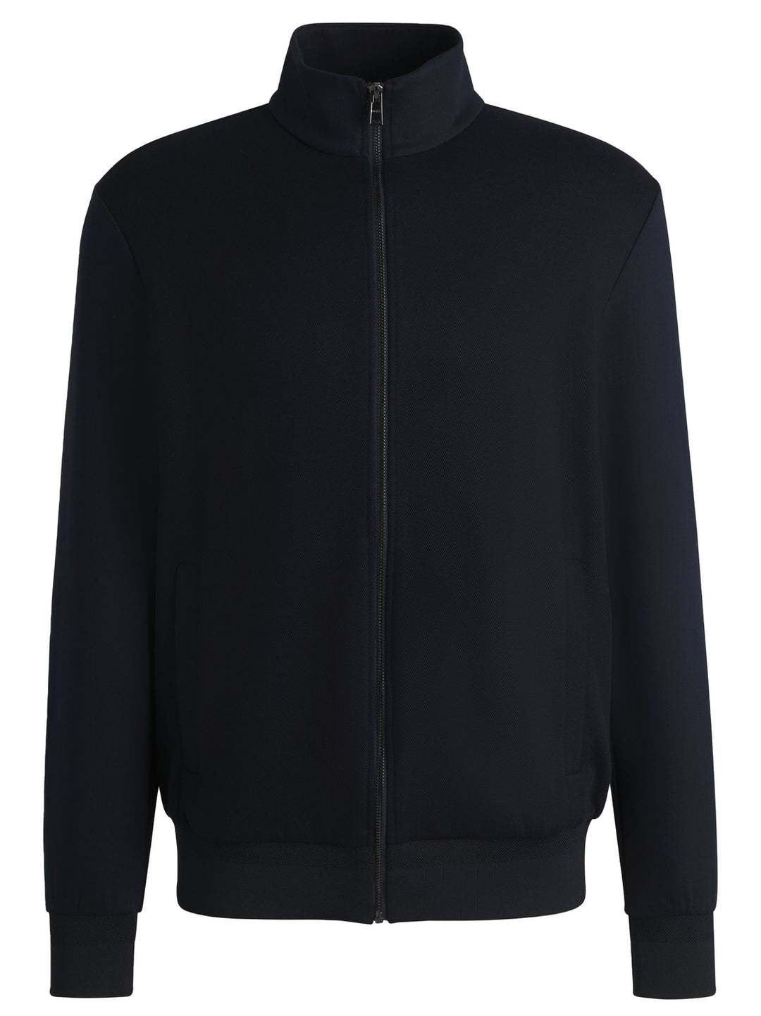 BOSS Shepherd sweatvest met rits-Kwaliteit: 75% Katoen, 20% Polyester, 5% Elastan-HEREN TRUIEN & VESTEN-Blauw