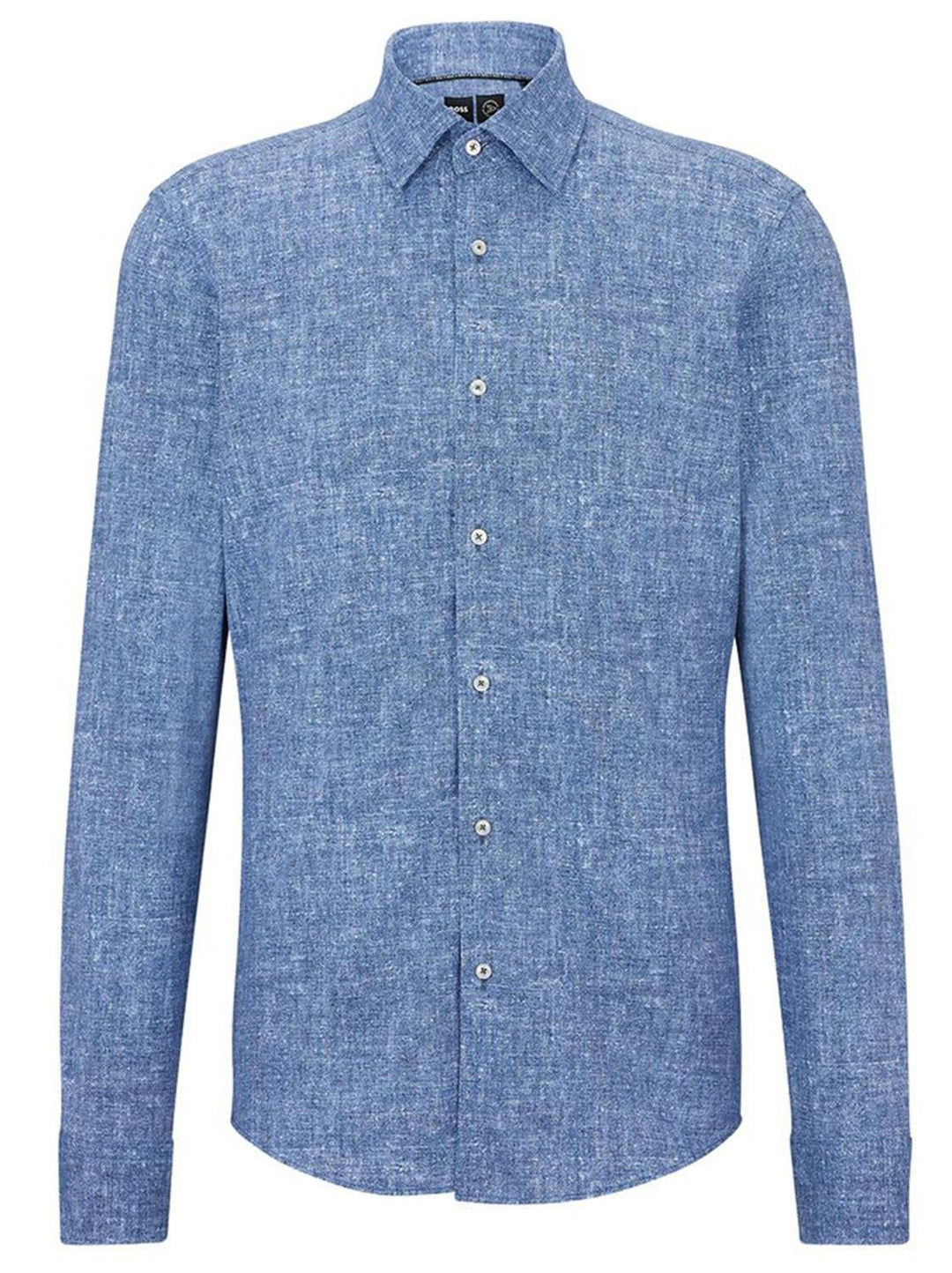 BOSS shirt P-JOE regular fit-87% polyamide, 13% elasthaan-HEREN SHIRTS-Blauw