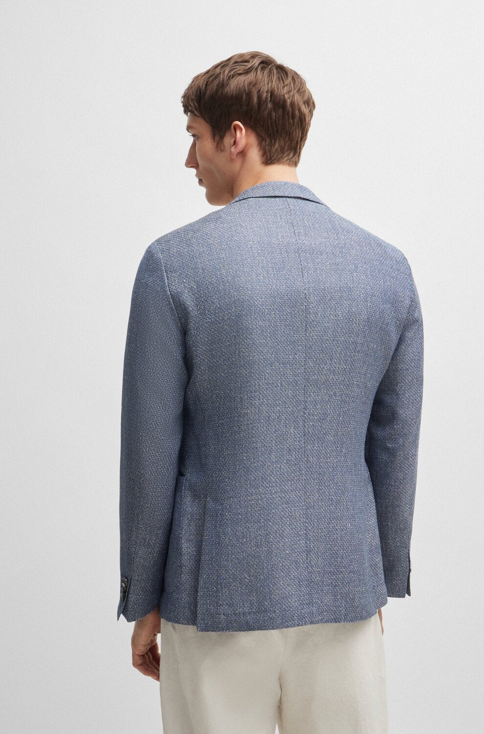 BOSS slim fit colbert-HEREN PAKKEN & COLBERTS-Blauw