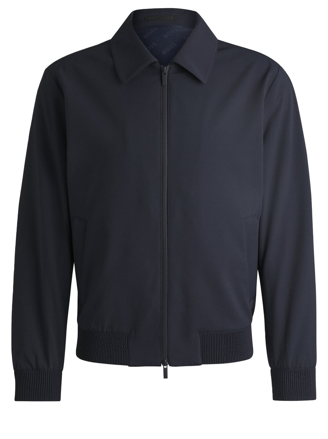 BOSS slim fit jack-Materiaal buitenlaag: 58% wol, 38% polyamide, 4% elastaan<br />Voering: 68% polyamide, 32% polyester<b