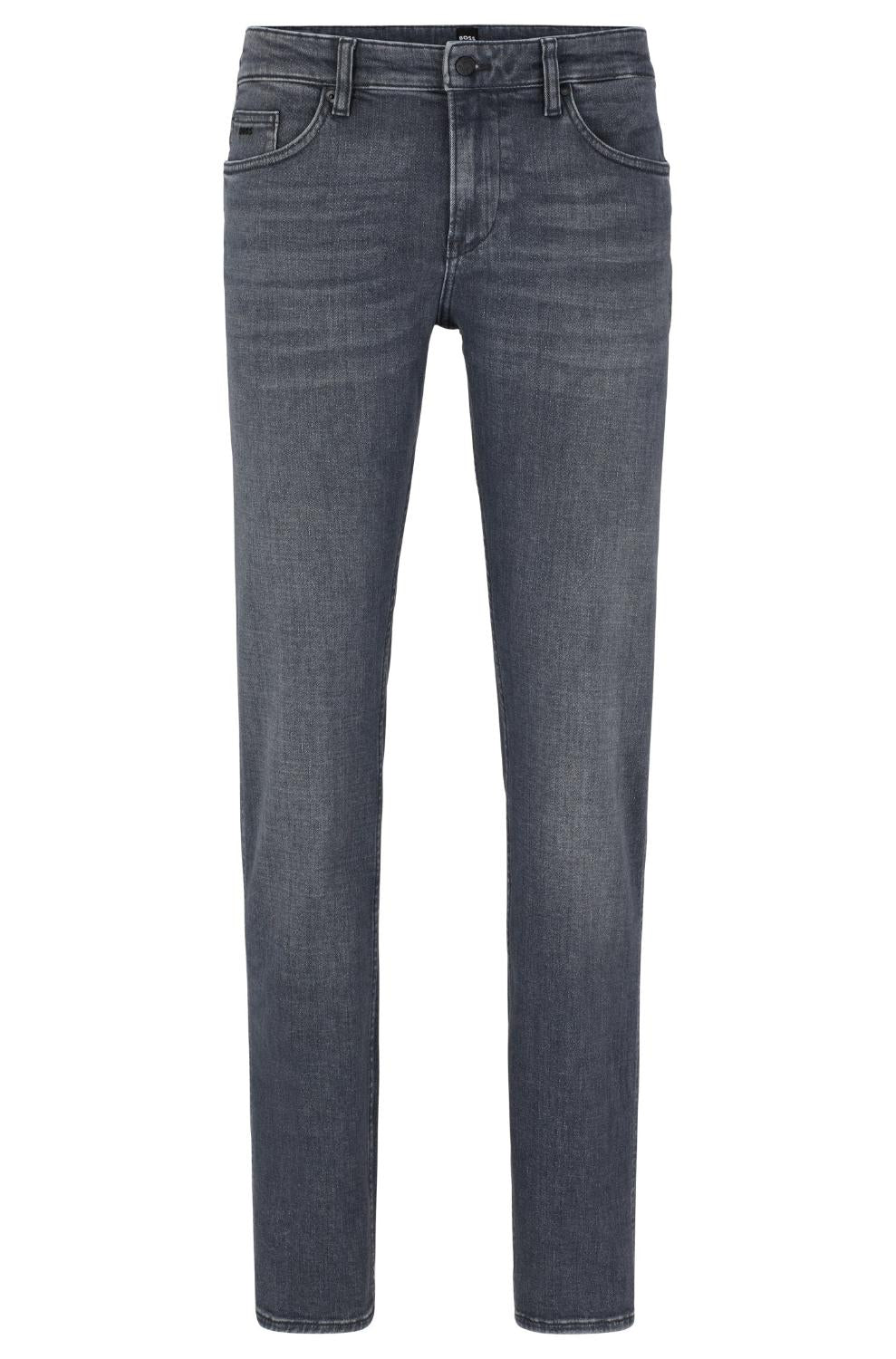 BOSS slim fit jeans DELAWARE3-92% katoen, 6% elastomultiester, 6% elasthaan-HEREN BROEKEN-Grijs