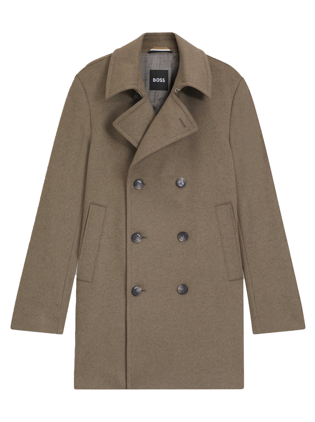 BOSS Slim Fit Jopper – Beige-90% wol, 10% cashmere-HEREN JASSEN & JACKS-Beige