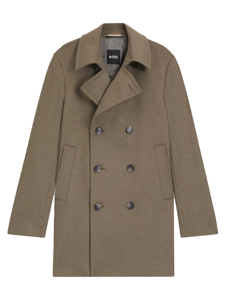 BOSS Slim Fit Jopper – Beige-90% wol, 10% cashmere-HEREN JASSEN & JACKS-Beige