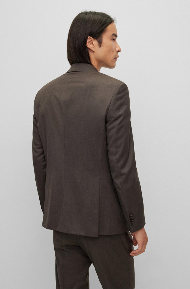 BOSS slim fit pak H-HUGE 224-100% wol-HEREN PAKKEN & COLBERTS-Bruin