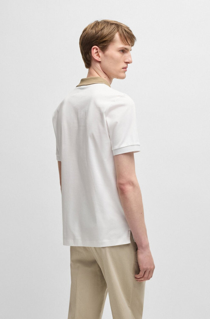 BOSS slim fit polo H-Phillipson-100% katoen-HEREN POLO'S & T-SHIRTS-Wit