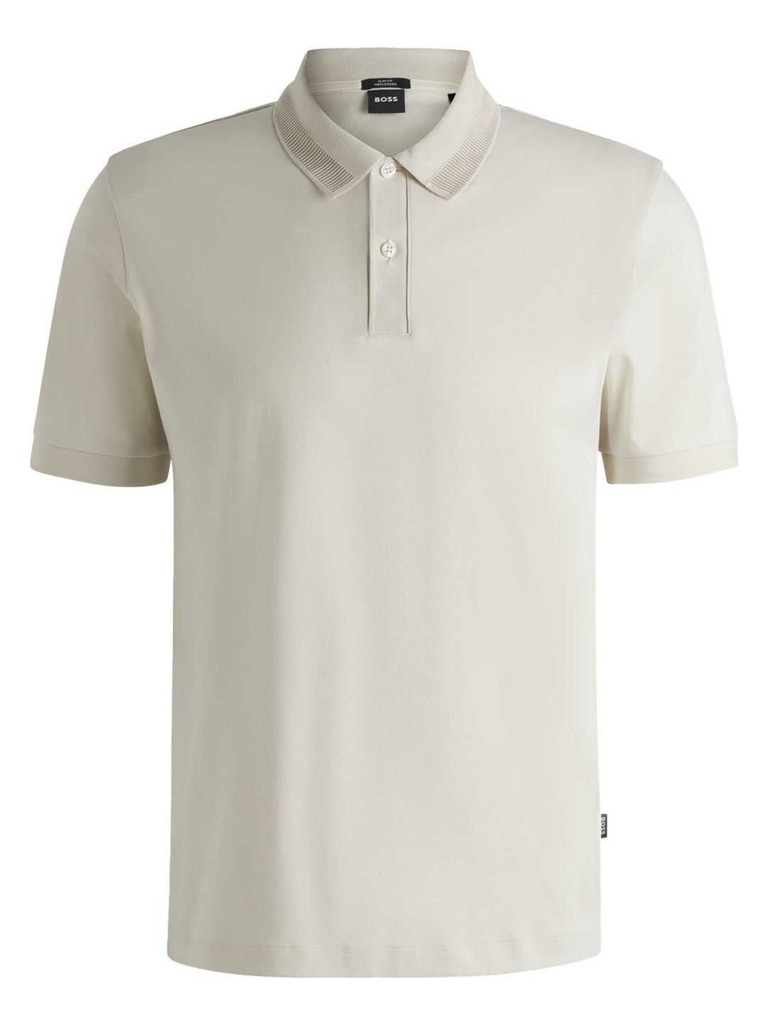 BOSS slim-fit polo van katoen beige-100% Katoen-HEREN POLO'S & T-SHIRTS-Beige