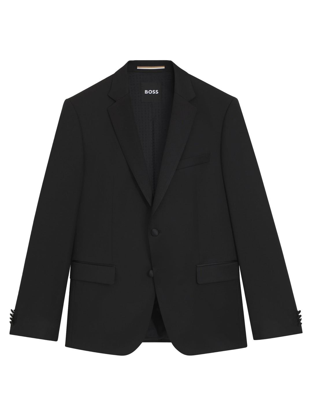 BOSS – Slim Fit Smokingjasje Zwart-HEREN GELEGENHEIDSKLEDING-Zwart