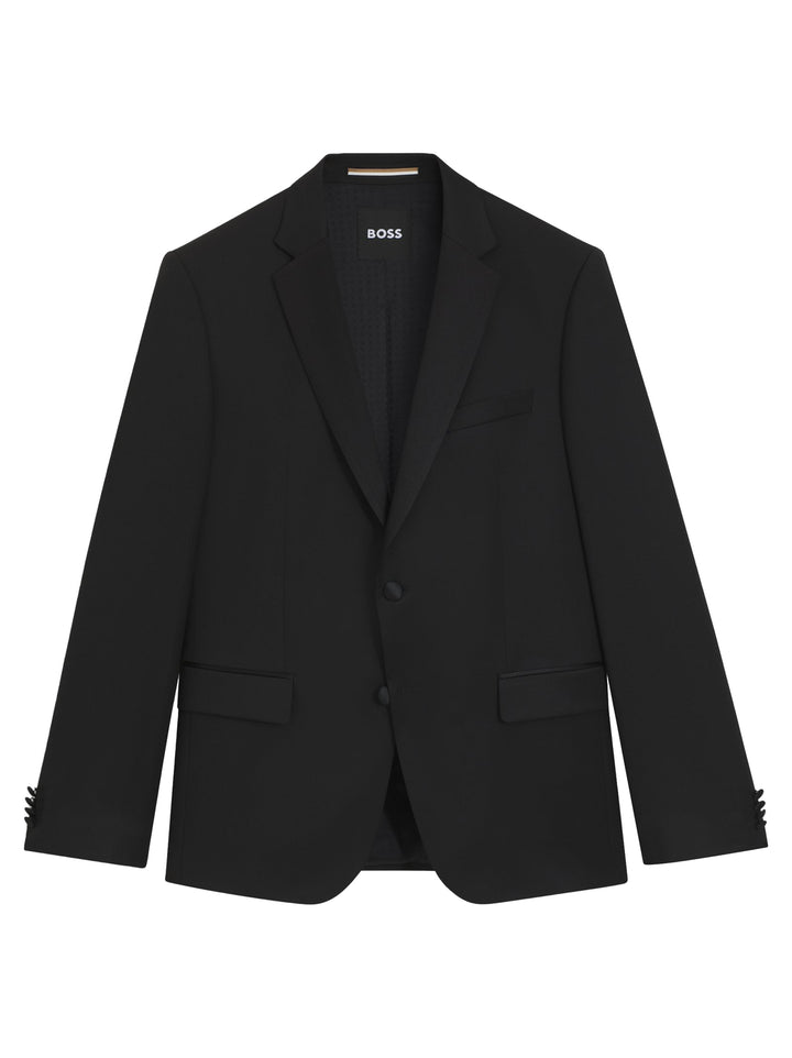 BOSS – Slim Fit Smokingjasje Zwart-HEREN GELEGENHEIDSKLEDING-Zwart