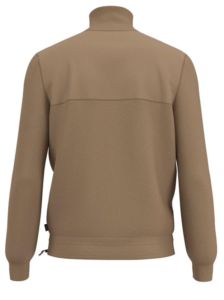 BOSS trui FUSIONE-55% lyocell, 30% katoen, 15% wol-HEREN TRUIEN & VESTEN-Beige