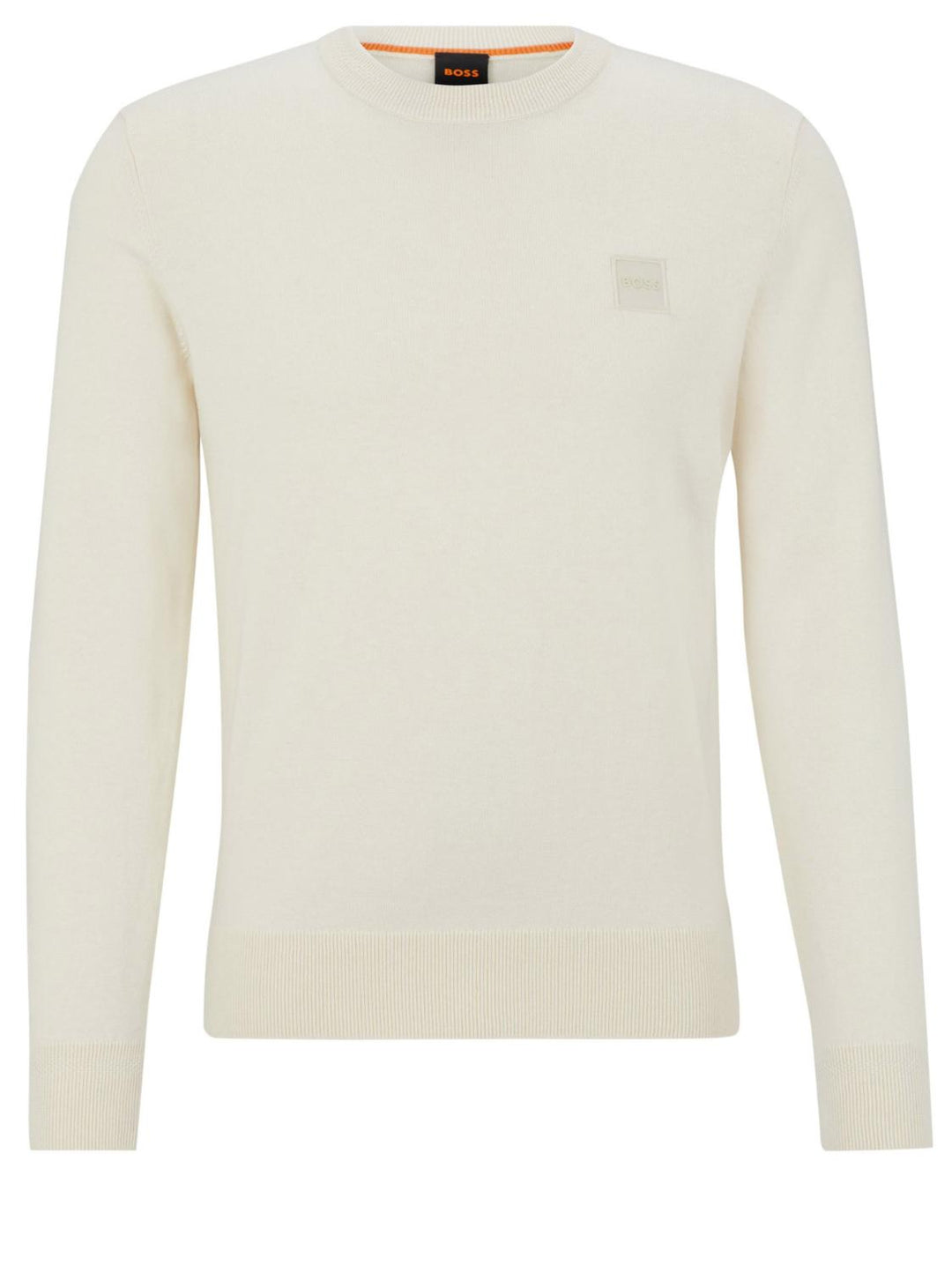 BOSS trui KANOVANO-95% katoen, 5% Kasjmier-HEREN TRUIEN & VESTEN-Beige