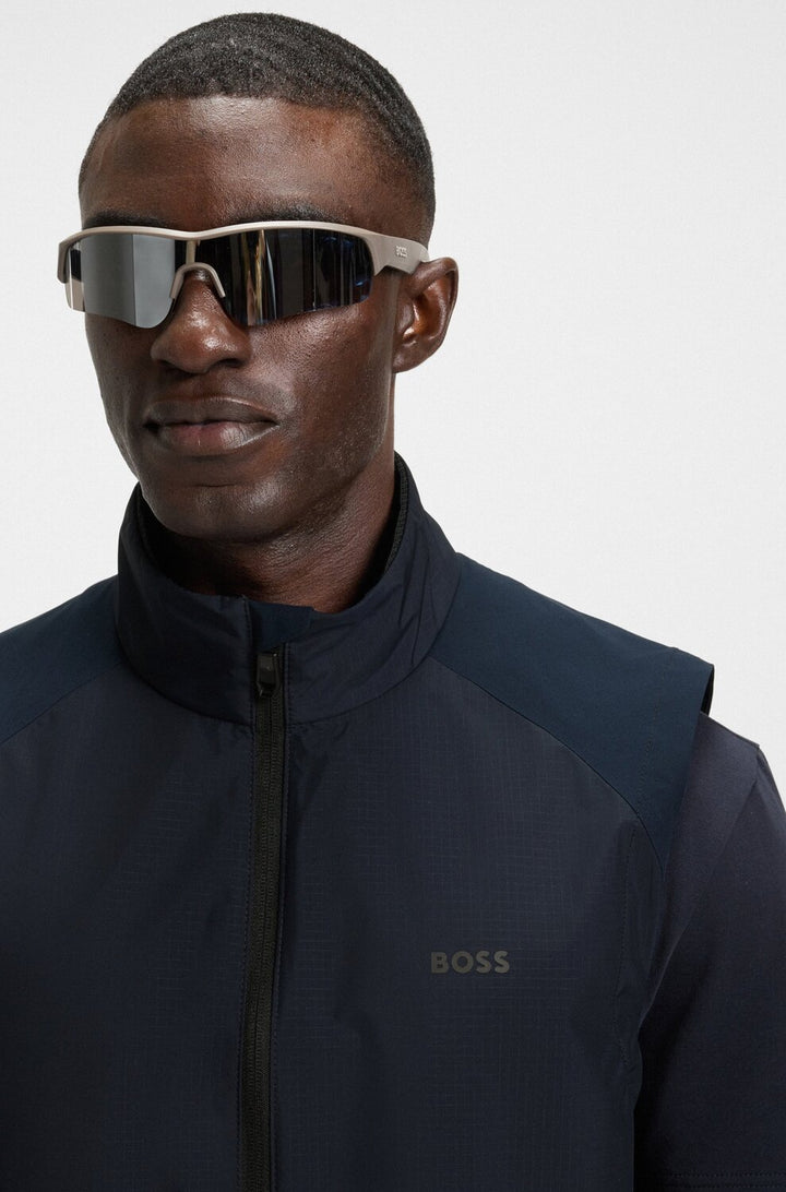 BOSS V Putt Vest Body Warmer – Blauw-100% polyester-HEREN JASSEN & JACKS-Blauw