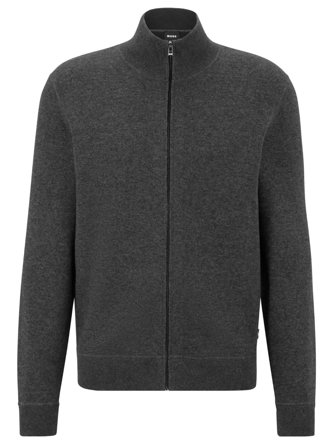 BOSS vest FONSO-70% katoen, 30% wol-HEREN TRUIEN & VESTEN-Grijs