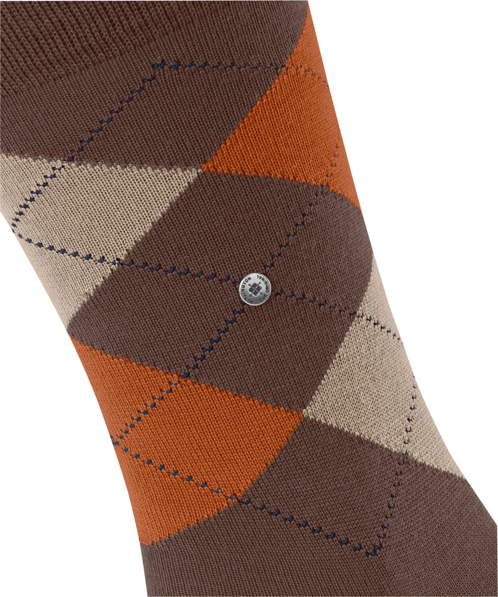 Burlington Edinburgh Heren Sokken – Bruin-71% wol, 29% polyamide-HEREN ONDERMODE-Bruin