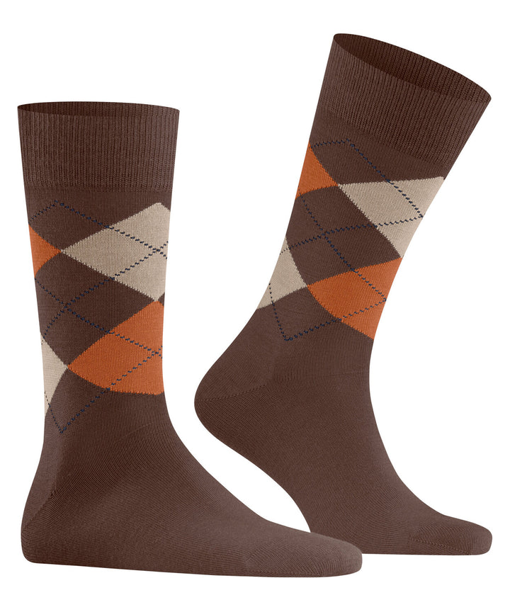 Burlington Edinburgh Heren Sokken – Bruin-71% wol, 29% polyamide-HEREN ONDERMODE-Bruin