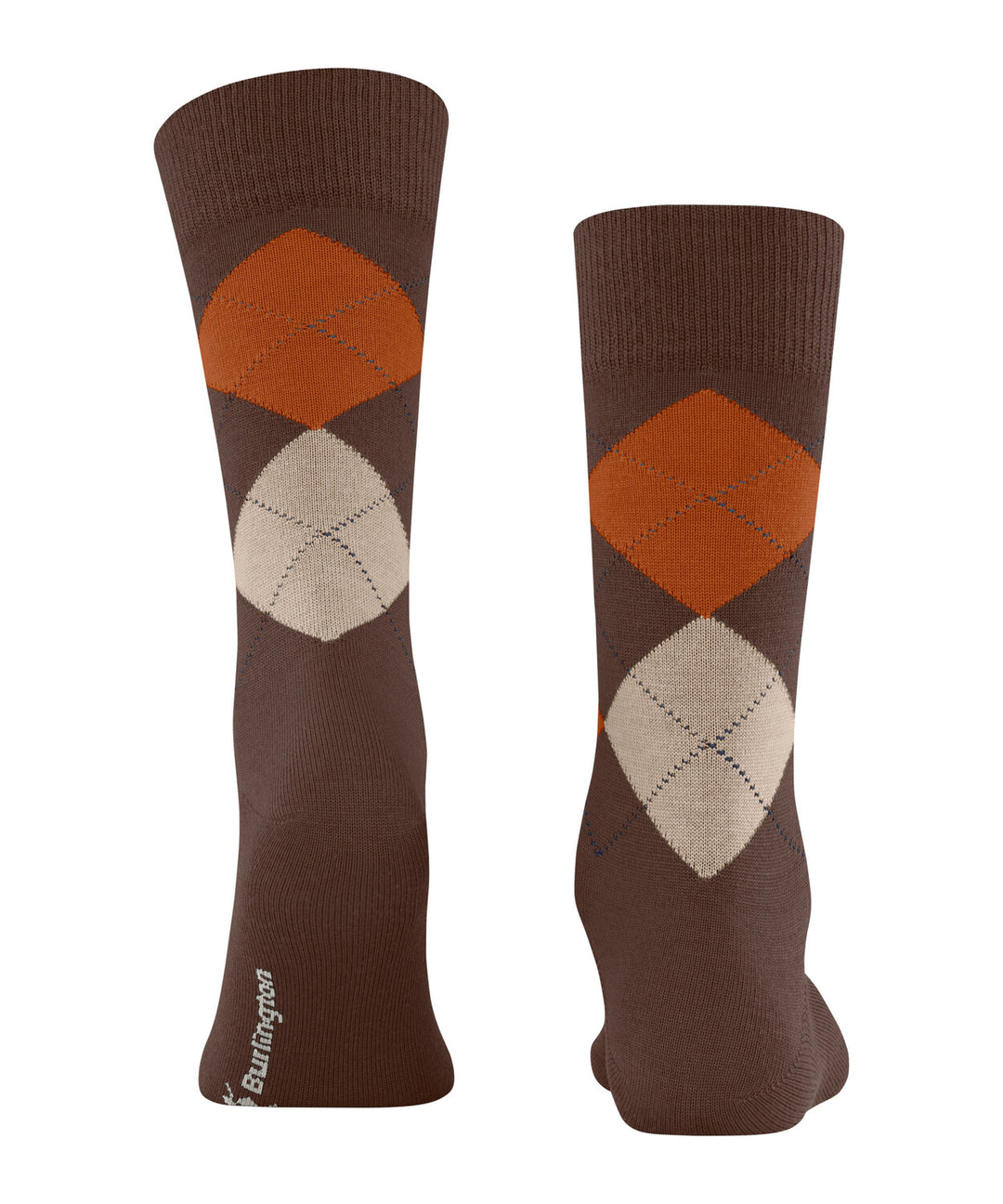 Burlington Edinburgh Heren Sokken – Bruin-71% wol, 29% polyamide-HEREN ONDERMODE-Bruin