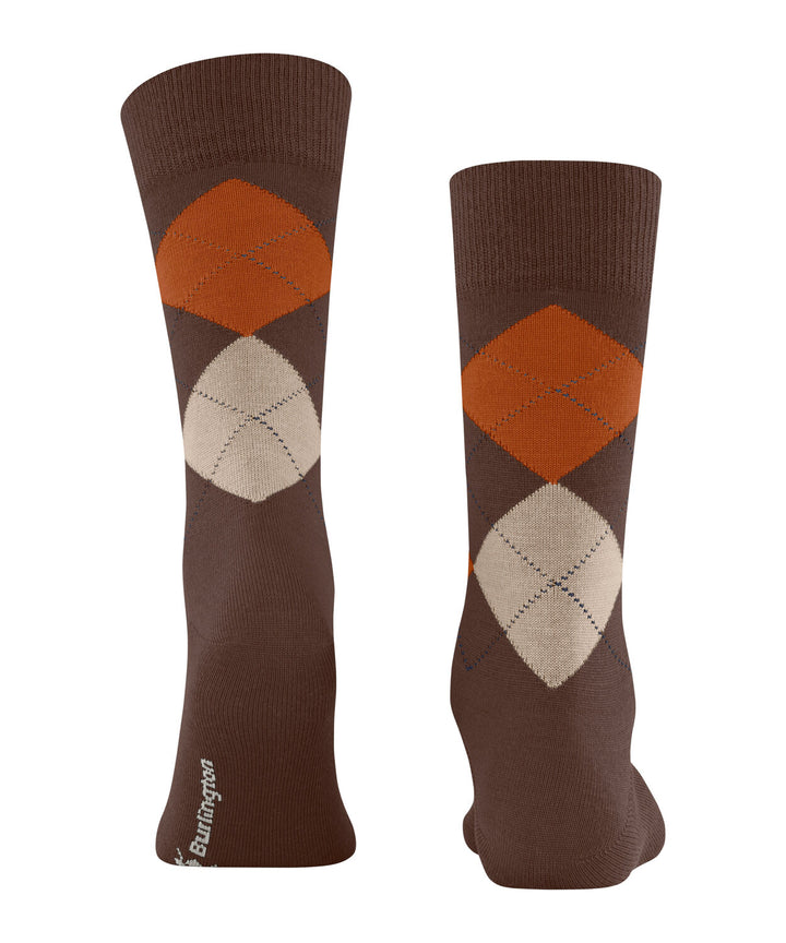 Burlington Edinburgh Heren Sokken – Bruin-71% wol, 29% polyamide-HEREN ONDERMODE-Bruin