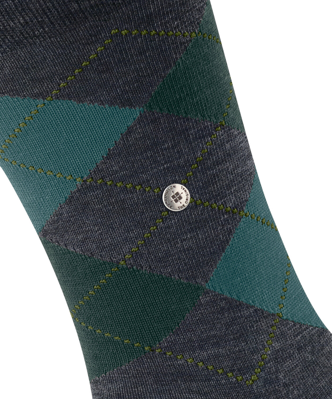 Burlington Edinburgh Melange Heren Sokken – Blauw-71% wol, 29% polyamide-HEREN ONDERMODE-Blauw