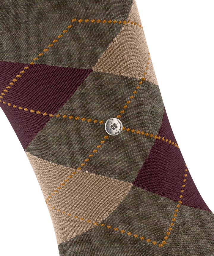 Burlington Edinburgh Melange Heren Sokken – Bruin-71% wol, 29% polyamide-HEREN ONDERMODE-Bruin
