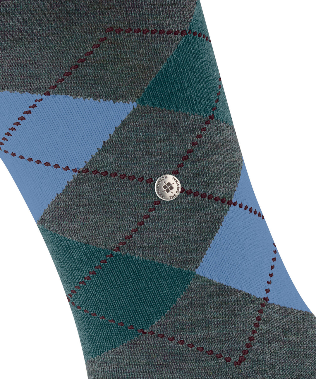 Burlington Edinburgh Melange Heren Sokken – Groen-71% wol, 29% polyamide-HEREN ONDERMODE-Groen