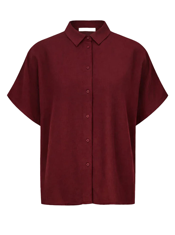 by-bar Blouse – Rood-100% viscose-DAMES TOPS & BLOUSES-Rood