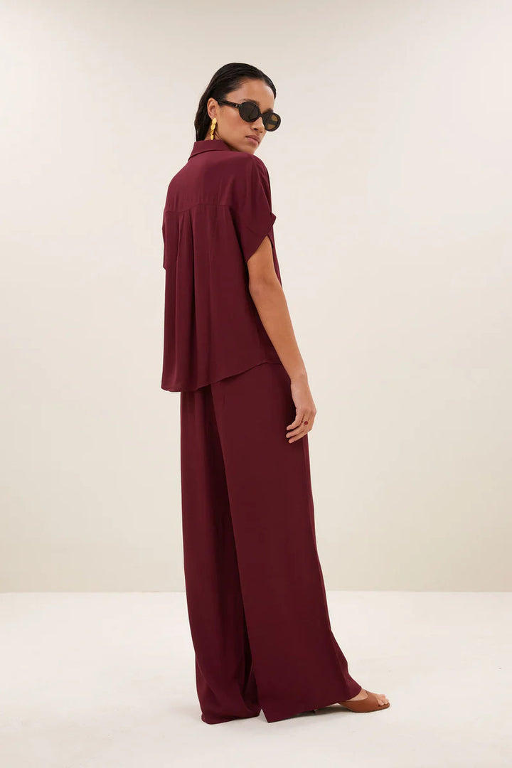 by-bar Blouse – Rood-100% viscose-DAMES TOPS & BLOUSES-Rood