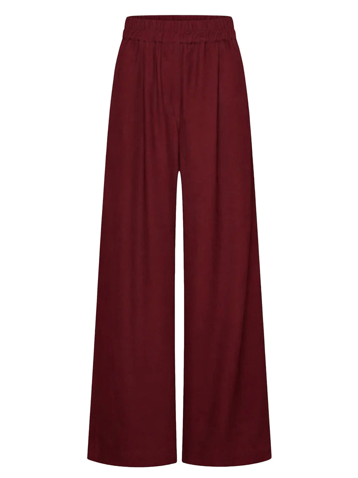 by-bar Broek – Rood-100% viscose-DAMES BROEKEN-Rood
