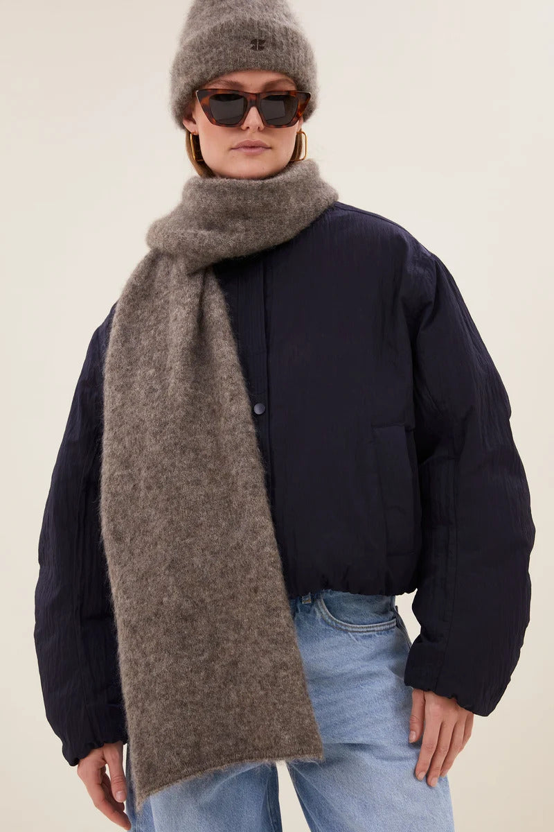 by-bar Leah Norton Sjaal – Bruin-35% alpaca, 36% mohair, 25%polyamide, 3% elasthaan-DAMES ACCESSOIRES-Bruin