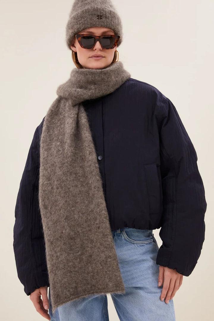 by-bar Leah Norton Sjaal – Bruin-35% alpaca, 36% mohair, 25%polyamide, 3% elasthaan-DAMES ACCESSOIRES-Bruin