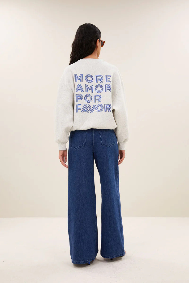 by-bar Lili Amor Sweater – Grijs-80% katoen, 20% polyester-DAMES TRUIEN & VESTEN-Grijs