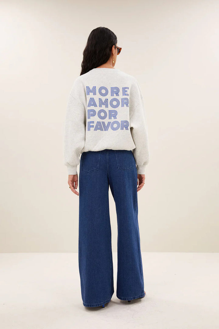 by-bar Lili Amor Sweater – Grijs-80% katoen, 20% polyester-DAMES TRUIEN & VESTEN-Grijs