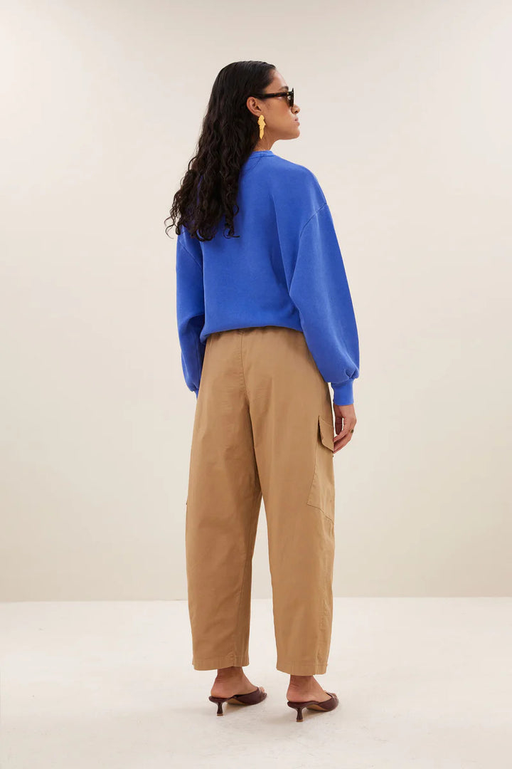by-bar lili lucky sweater – Blauw-100% katoen-DAMES TRUIEN & VESTEN-Blauw