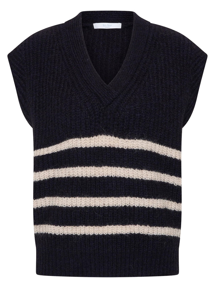 by-bar Lune Spencer – Blauw-36% polyacryl, 32% alpaca, 12% wol-DAMES TRUIEN & VESTEN-Blauw