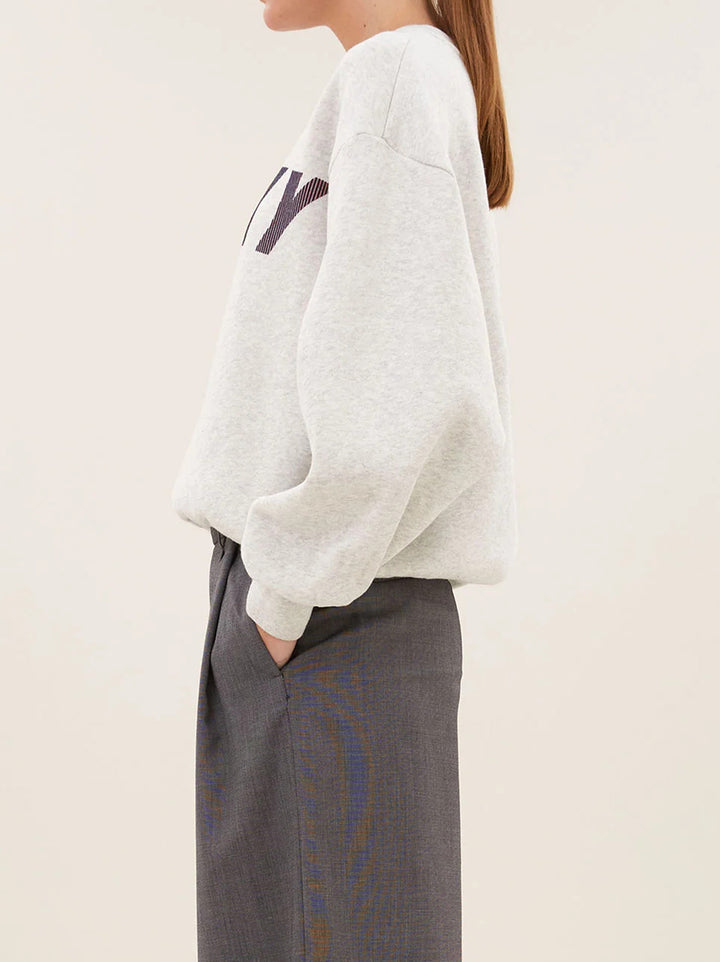 by-bar Malyn Sweater – Grijs-60% organisch katoen, 20% gerecycled katoen, 20% gerecycled polyester-DAMES TRUIEN & VESTEN-