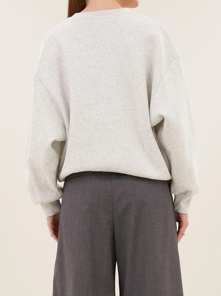by-bar Malyn Sweater – Grijs-60% organisch katoen, 20% gerecycled katoen, 20% gerecycled polyester-DAMES TRUIEN & VESTEN-