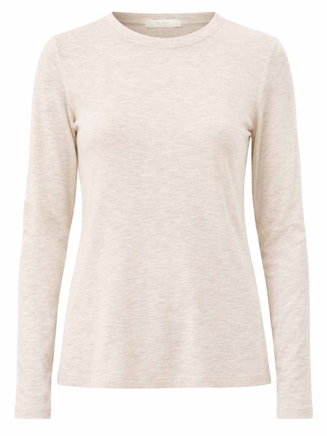 by-bar Moky Top met Lange Mouwen – Beige-50% viscose, 35% polyester, 15% linnen-DAMES TOPS & BLOUSES-Beige