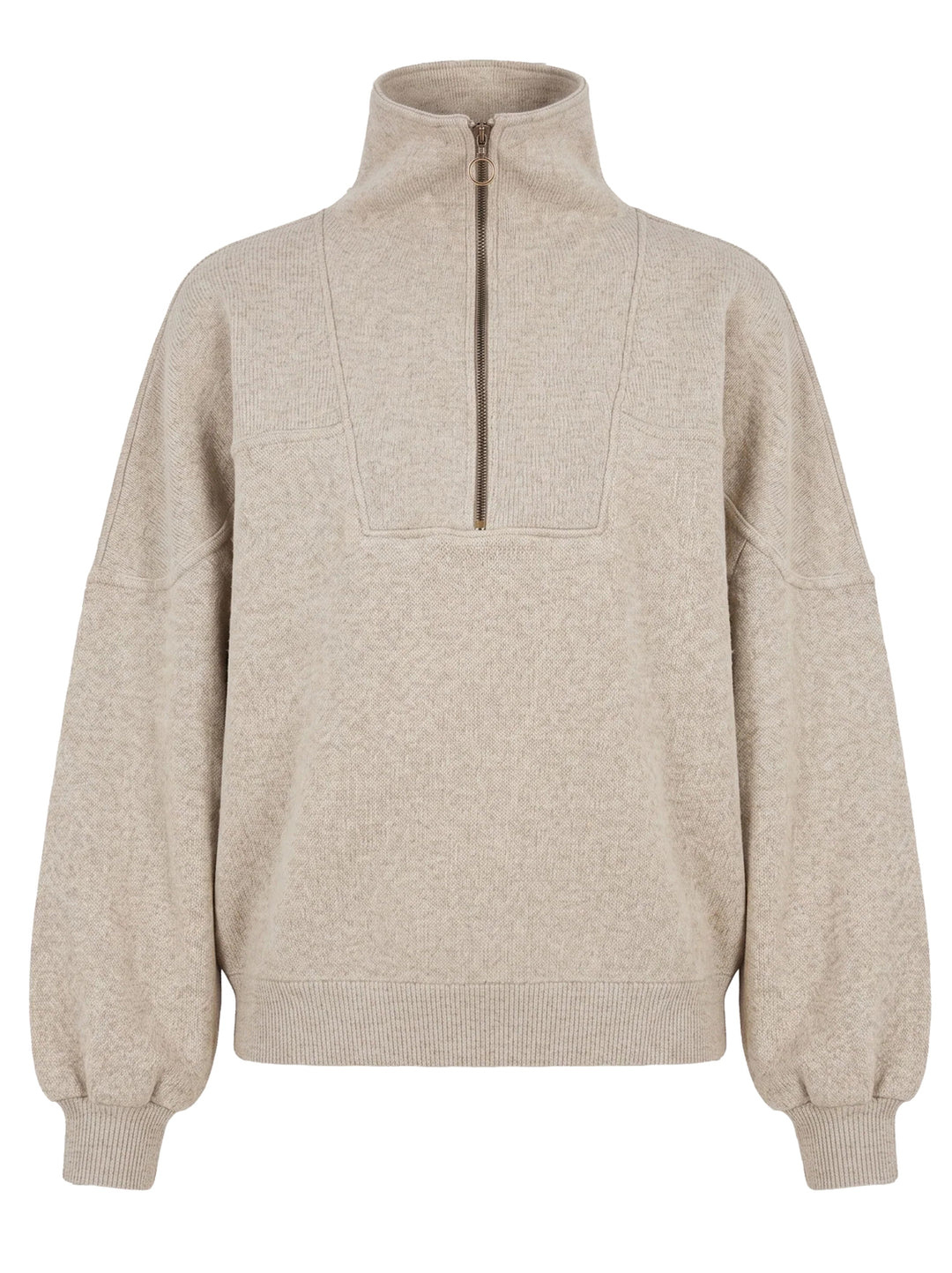 by-bar Roos Sparkle Sweater – Goud-86% katoen, 7% polyamide, 7% metaalpoyester-DAMES TRUIEN & VESTEN-Goud