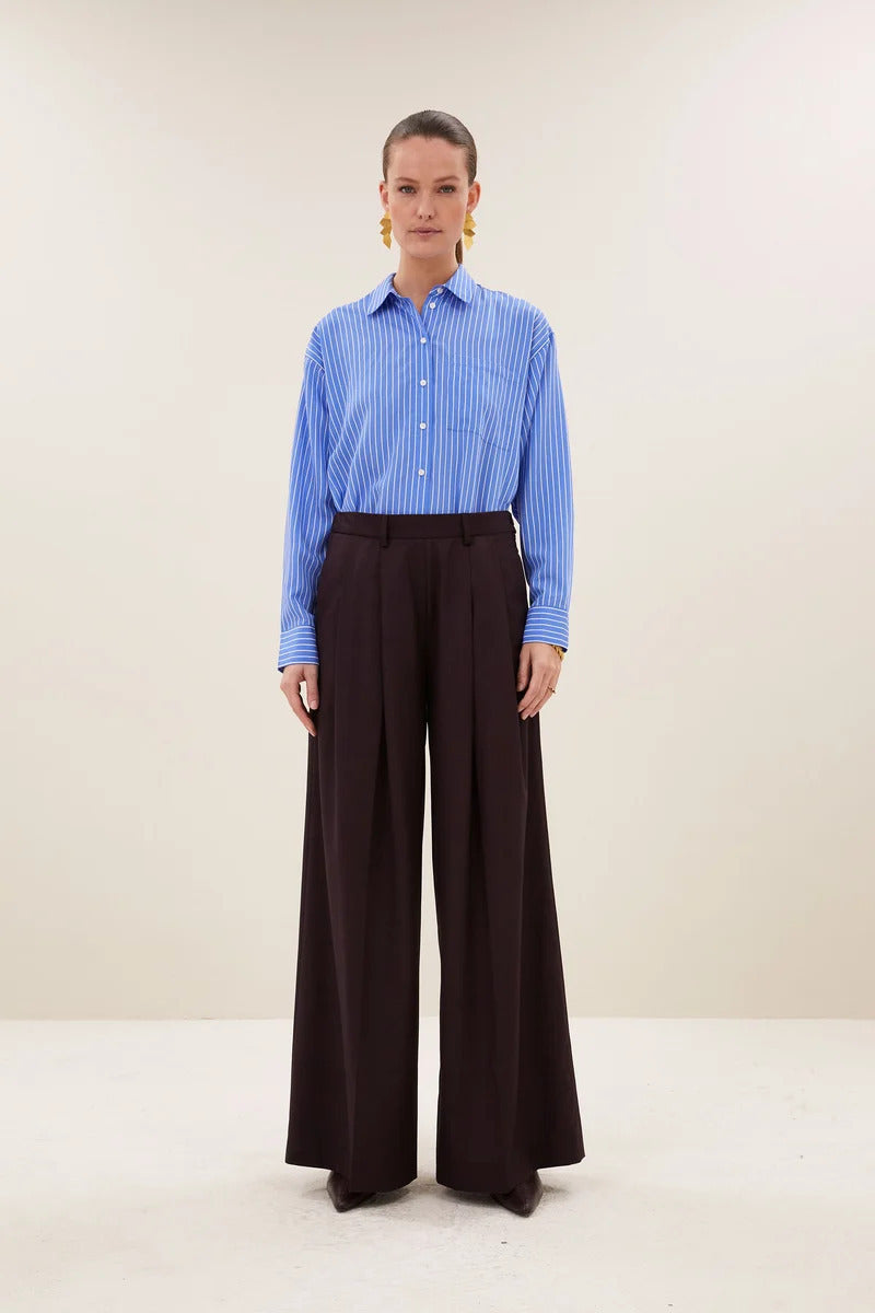 by-bar Sef Pantalon – Rood-70% polyester, 30% viscose-DAMES BROEKEN-Rood