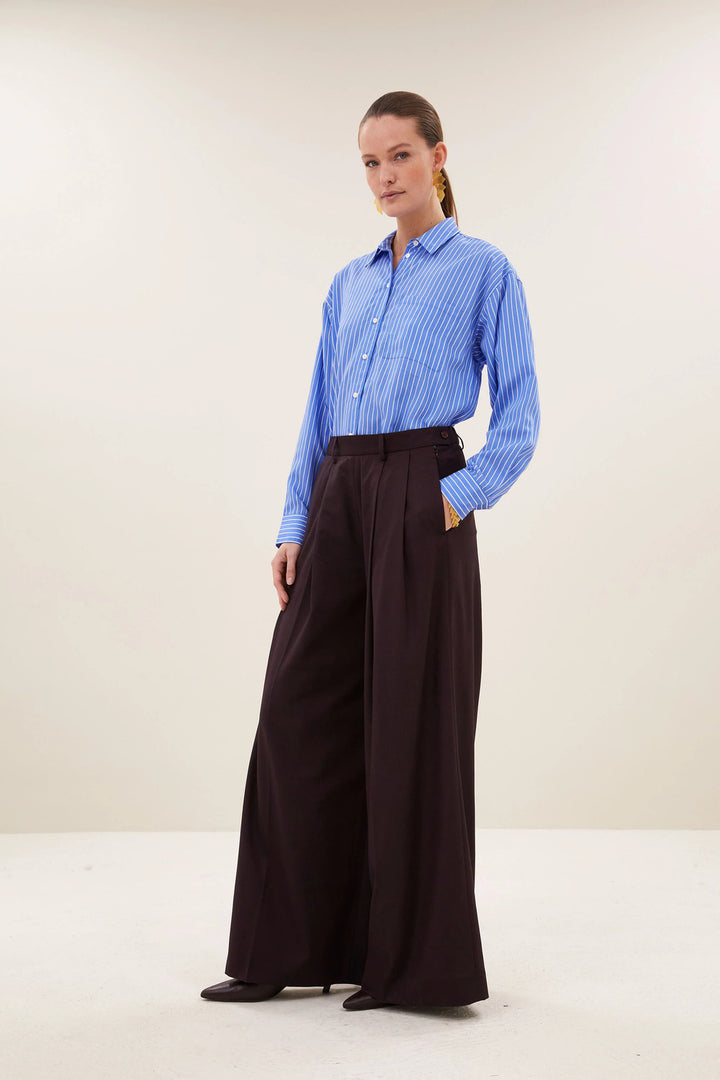 by-bar Sef Pantalon – Rood-70% polyester, 30% viscose-DAMES BROEKEN-Rood