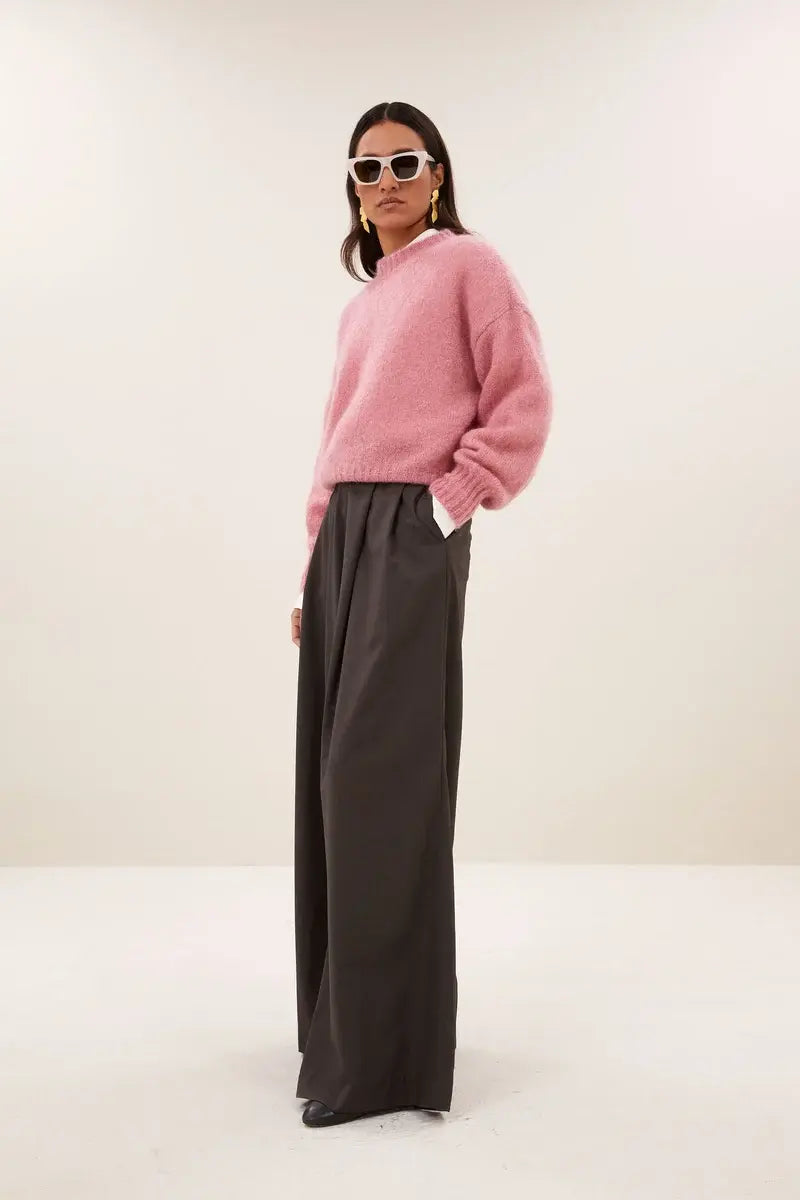 by-bar Sonny Pullover – Roze-82% mohair, 16% polyamide, 2% elastaan-DAMES TRUIEN & VESTEN-Roze