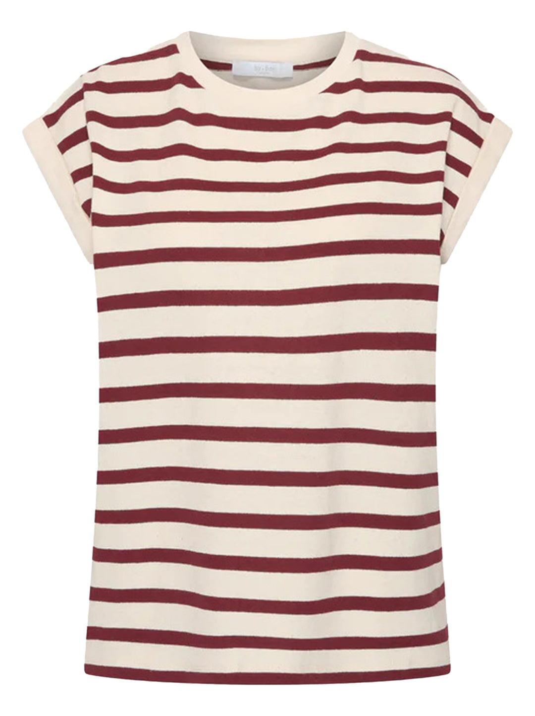 by-bar Tobi Stripe T-shirt – Rood-100% katoen-DAMES TOPS & BLOUSES-Rood