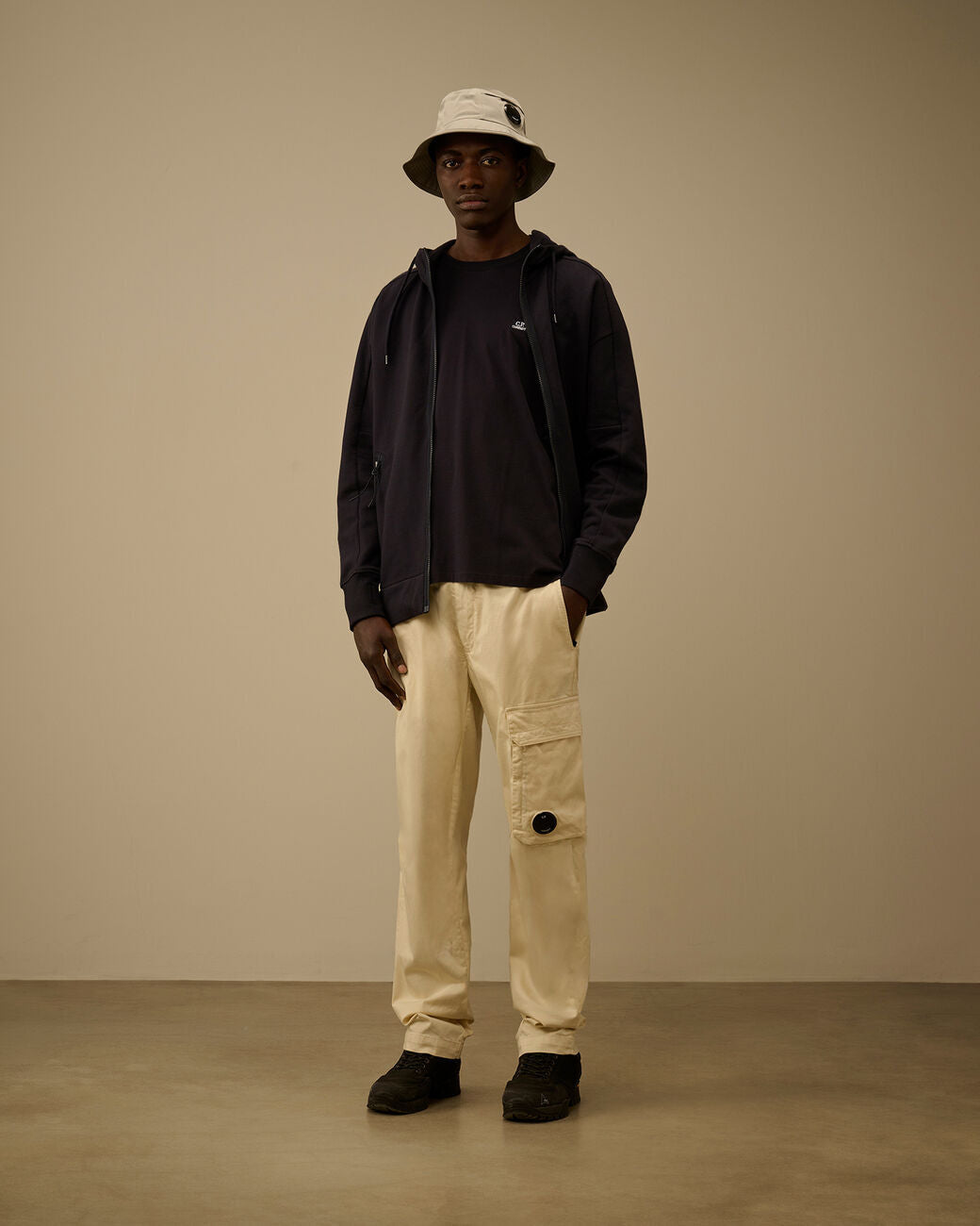 C.P. Company 30/1 Jersey Logo Patch T-Shirt - Blue-100% katoen-HEREN POLO'S & T-SHIRTS-Blauw